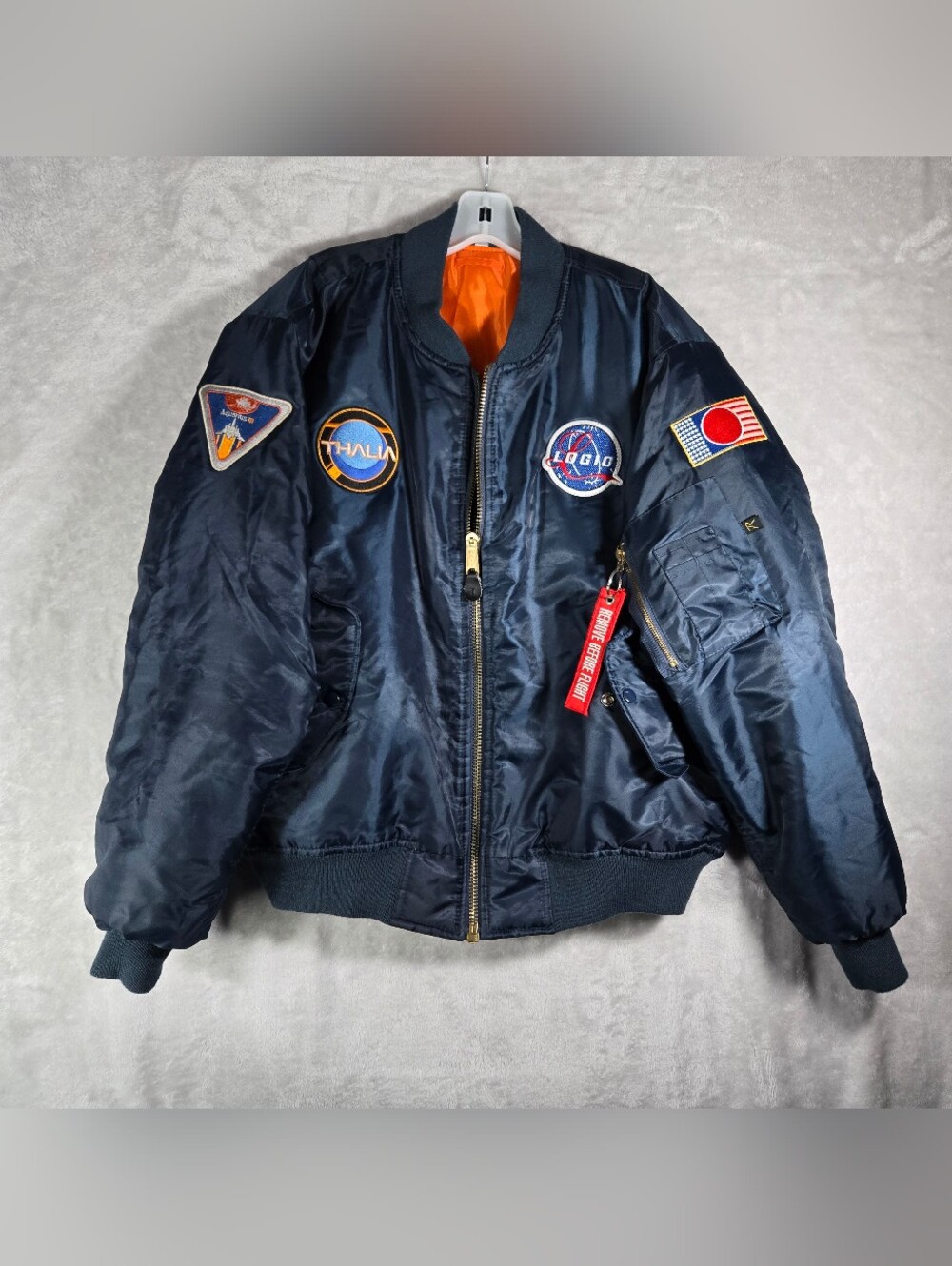 Rothco Logic Incredible True Story Size L Tour  Blue Jacket MA-1 USAF MIL-J-6141